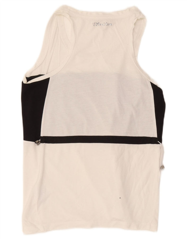 Max Mara Damevest Top UK 12 Medium White Colourblock