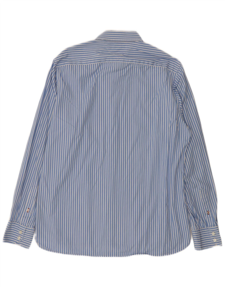 Tommy Hilfiger herreskjorte stor blå nålestribet bomuld