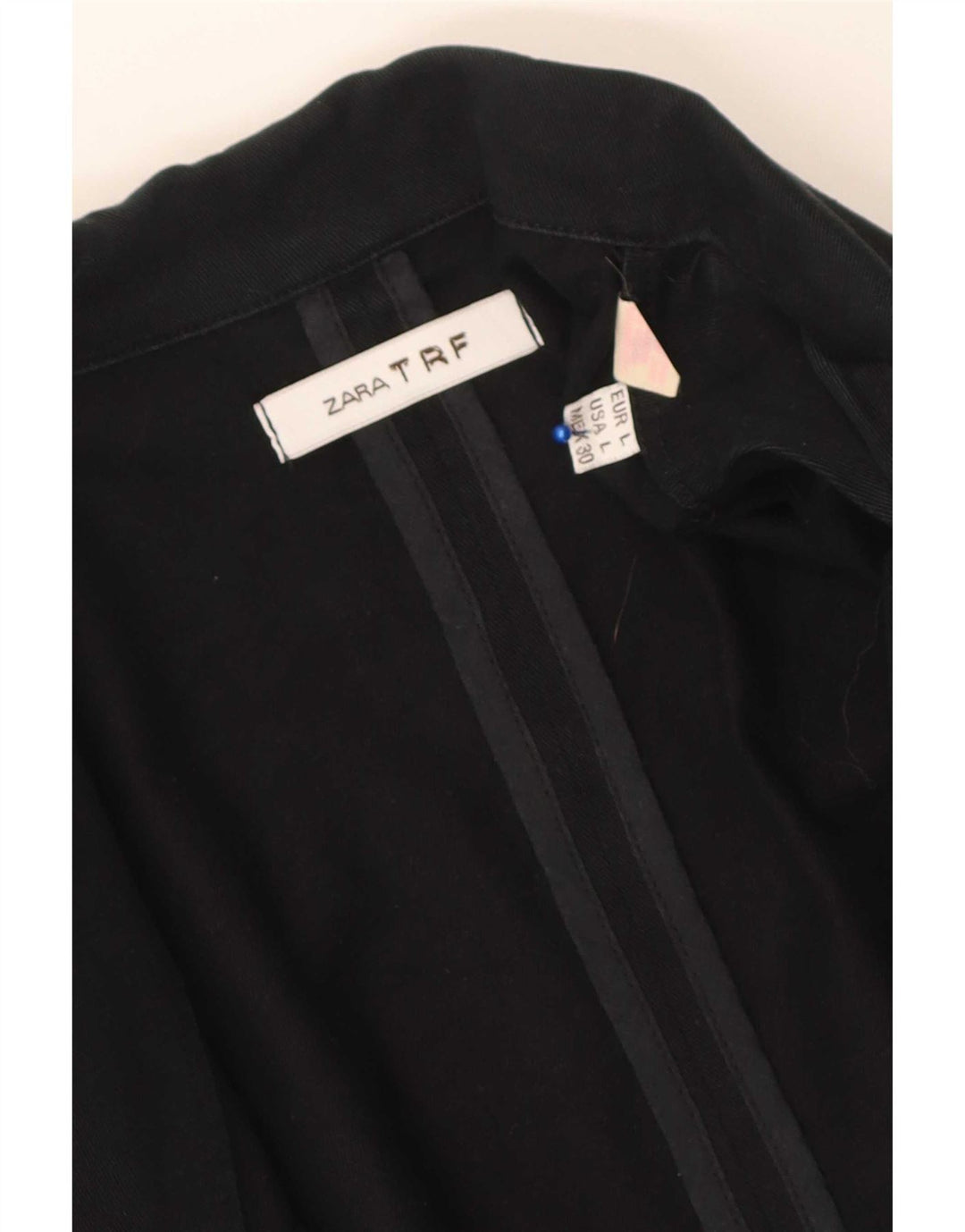 Zara Dame Trafaluc 2 Button Blazer Jacket UK 14 Large Black Bomuld