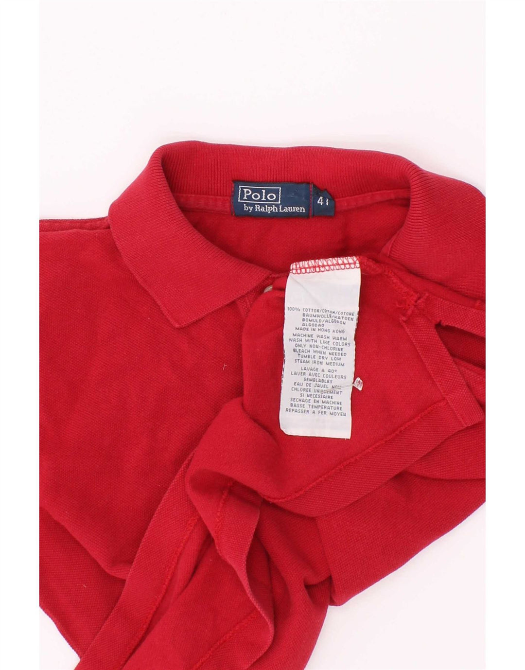 Polo Ralph Lauren drengeskjorte 3-4 år rød bomuld