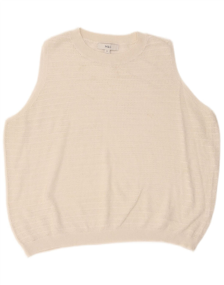 Marks & Spencer Damevest Tank Top UK 18 XL Hvidstribet