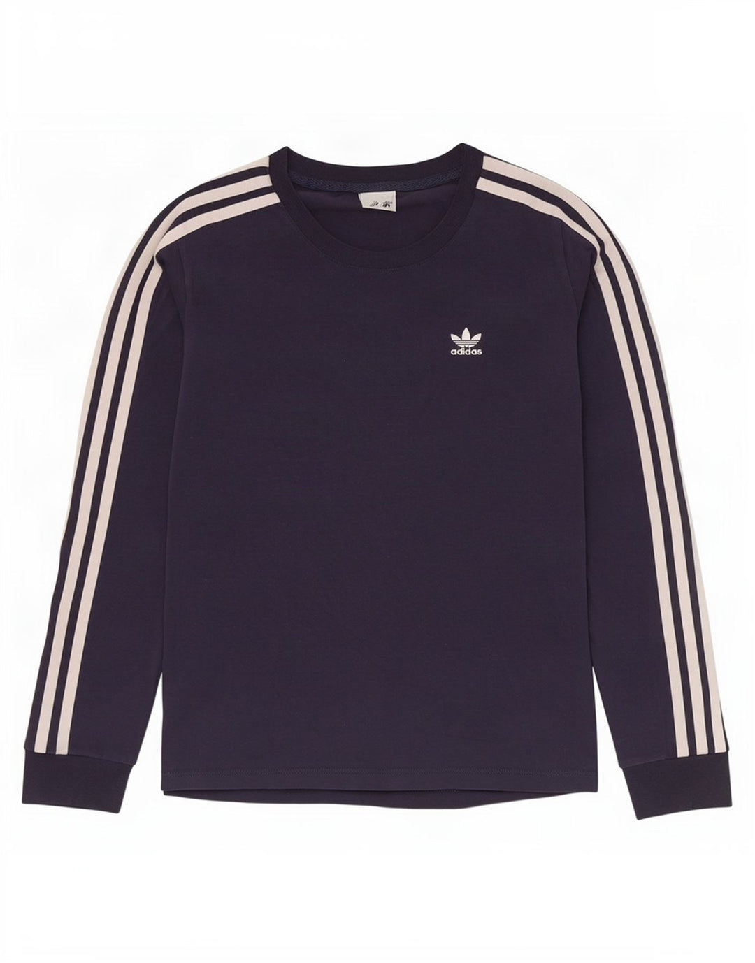 Adidas Dame Top Langærmet UK 10 Small Navy Blue Bomuld