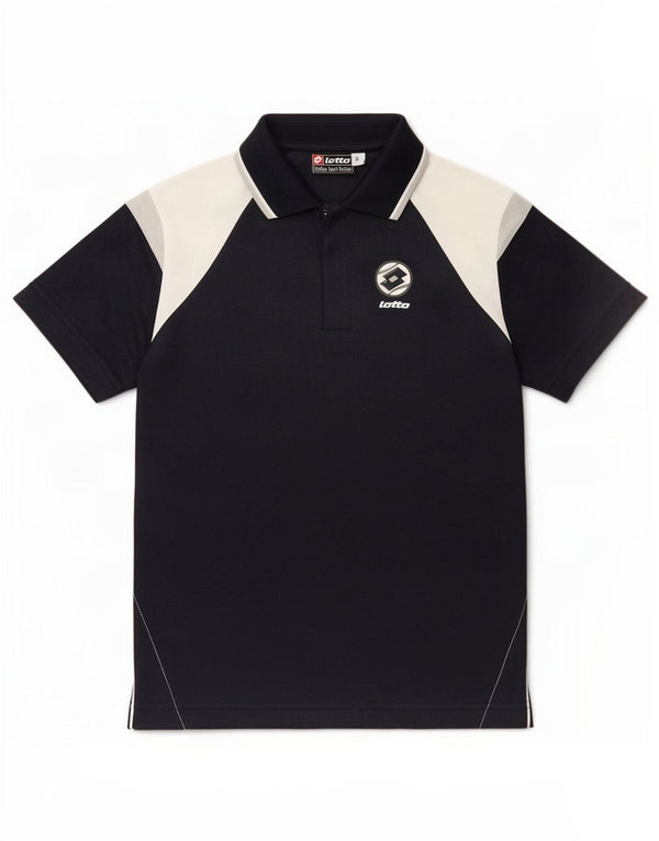 Lotto Boys Polo Shirt 9-10 år Small Navy Blue Colourblock Polyester