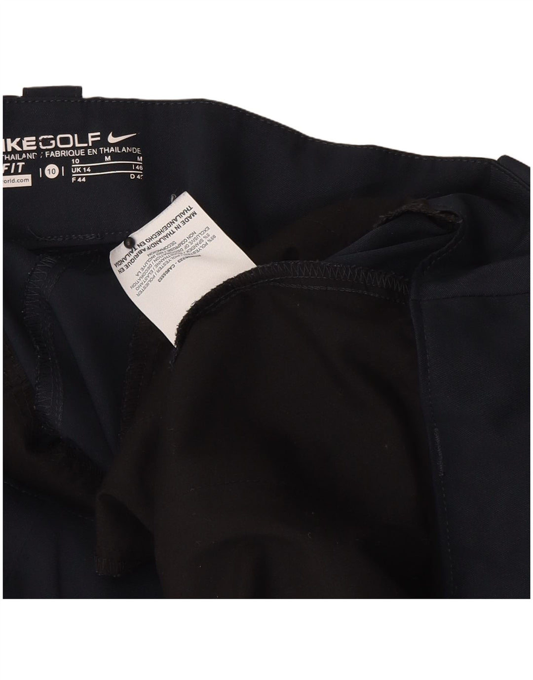 Nike Dame Golf Chino Shorts UK 14 Medium W34 Navy Blue Polyester