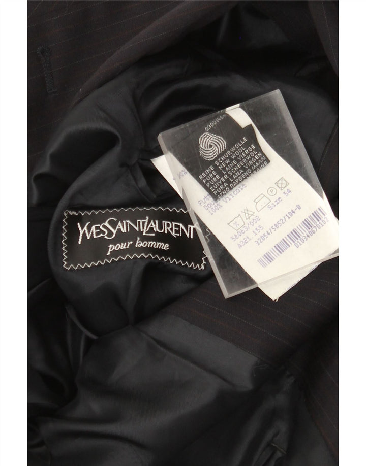Yves Saint Laurent Herre Blazer Jacket IT 54 2XL Navy Blue Nålestribe