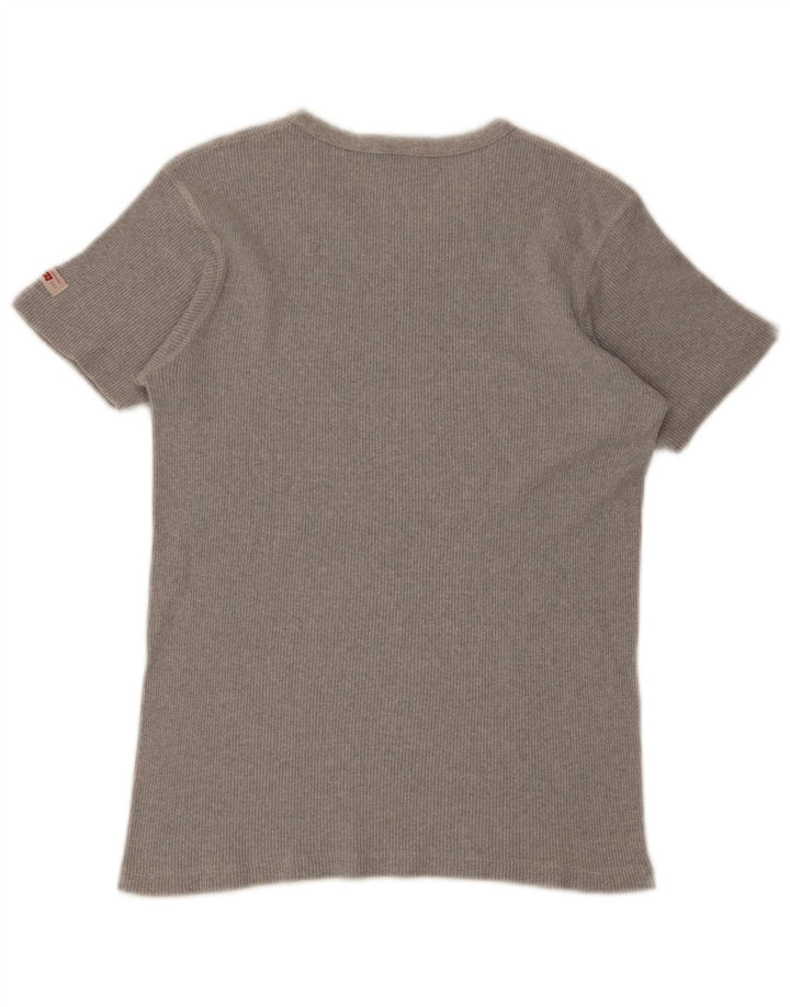 Levi's Dame T-Shirt Top UK 12 Medium Grå Bomuld