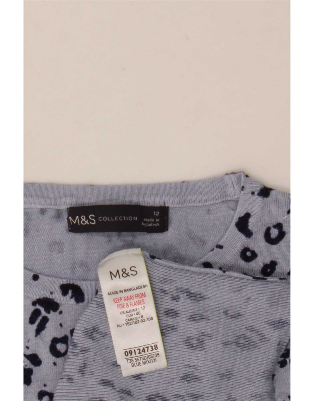 Marks & Spencer Dametrøjetrøje med rund hals DK 12 Medium Blue