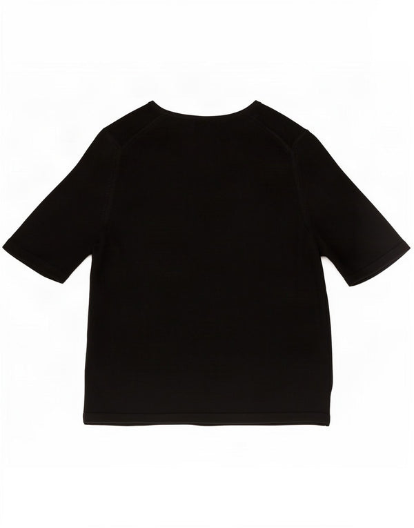 Marks & Spencer T-shirt top til kvinder UK 12 Medium Sort Akryl