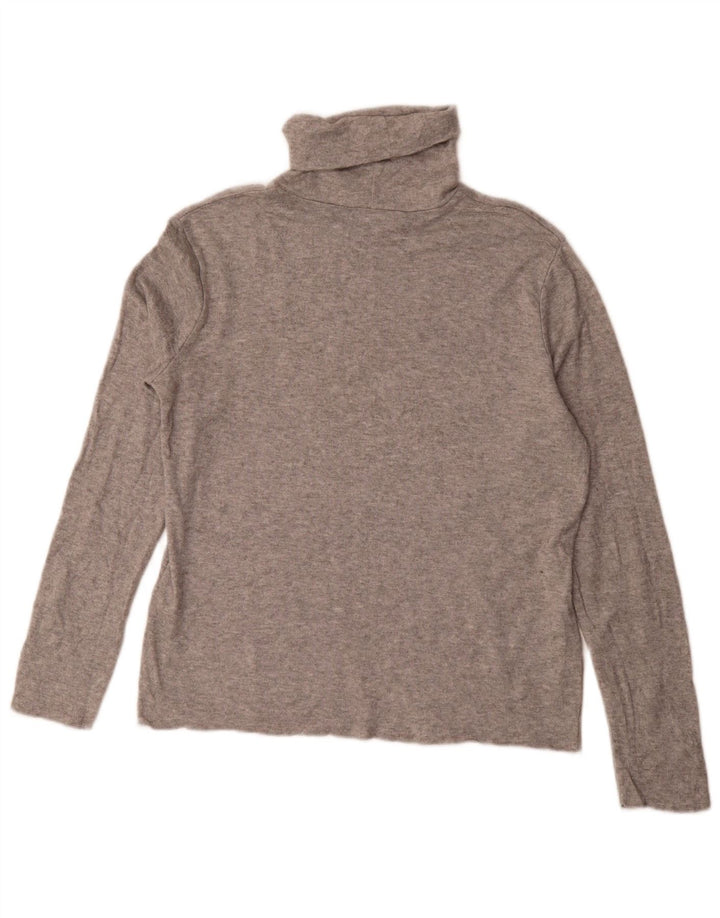 Zara Dame Rullehals Sweater UK 16 Stor Grå