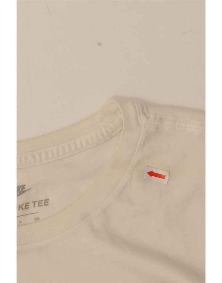 Nike Herre Athletic Cut Grafisk T-Shirt Top Lille hvid Bomuld
