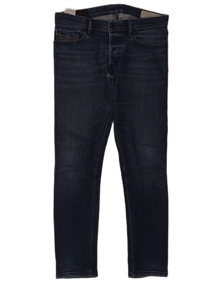Diesel Herre Slim Jeans W32 L28 Marineblå Bomuld