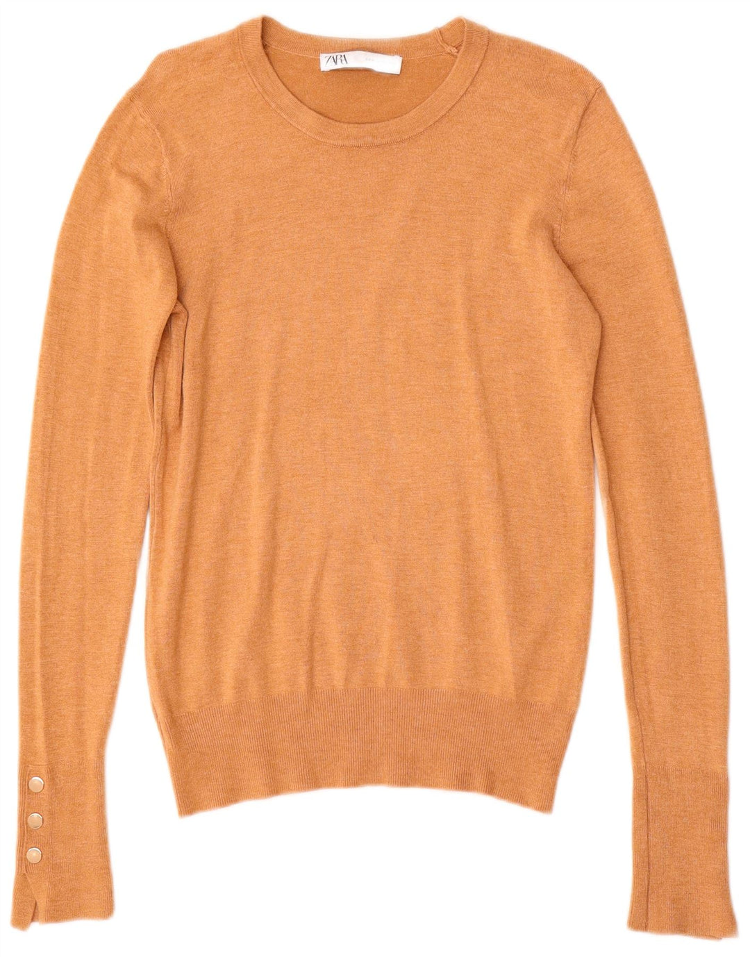 Zara Dame Boat Neck Jumper Sweater UK 12 Medium Beige