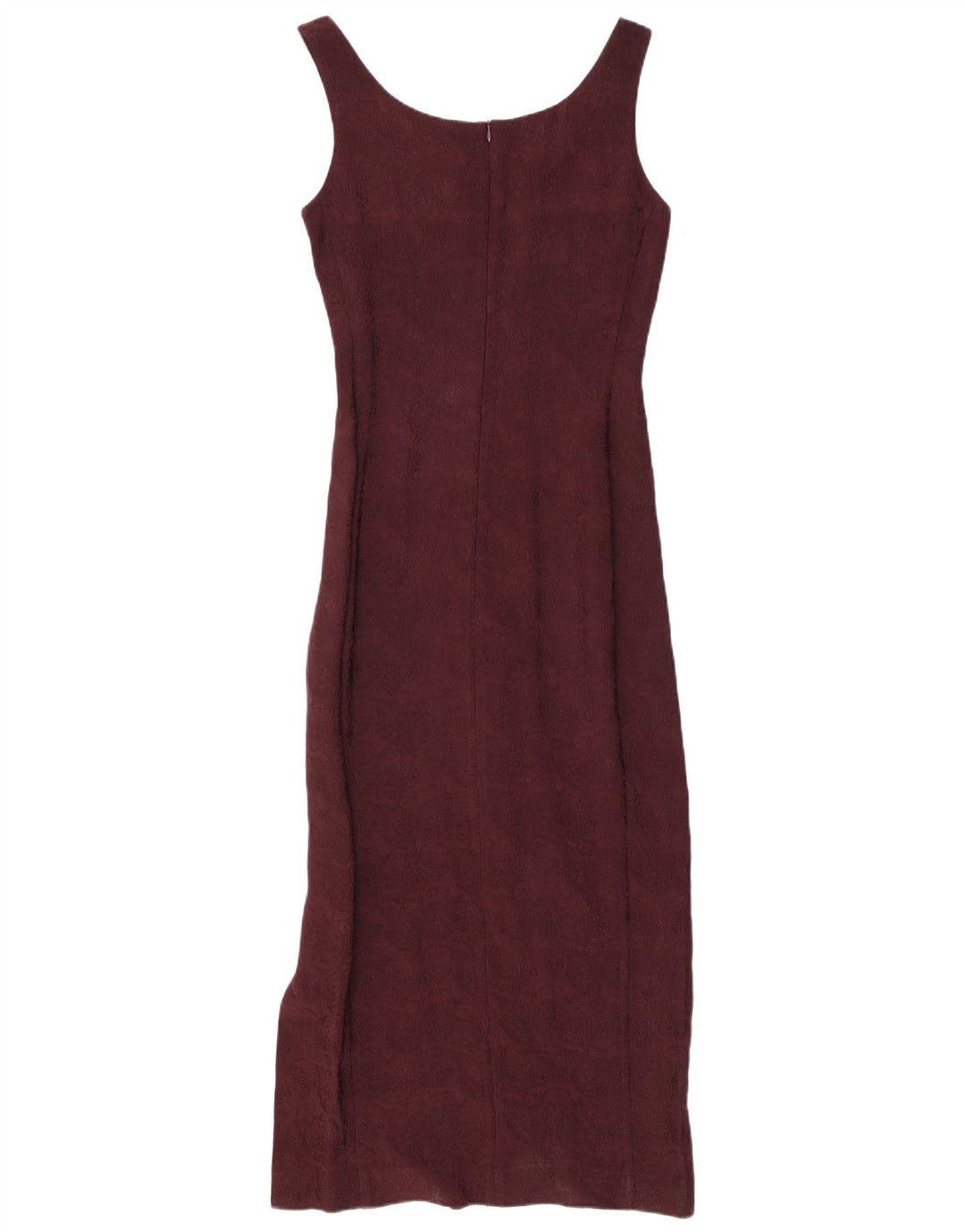 SPORTMAX Dame Ærmeløs Bodycon Kjole UK 10 Small Burgundy Floral