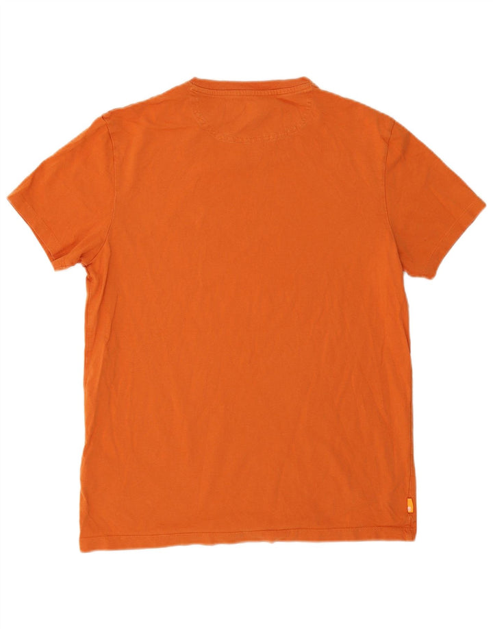 Timberland Herre Slim Fit T-Shirt Top Medium Orange Bomuld