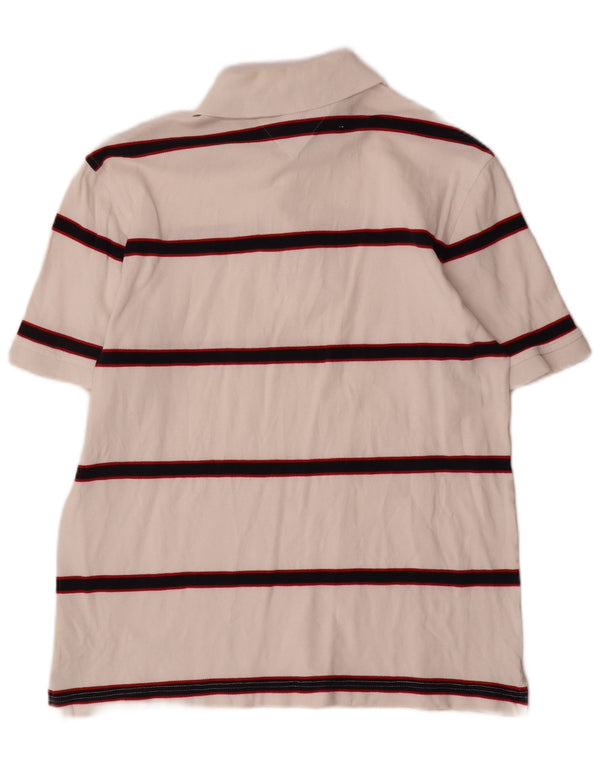 Tommy Hilfiger Herre poloshirt Medium hvid stribet bomuld