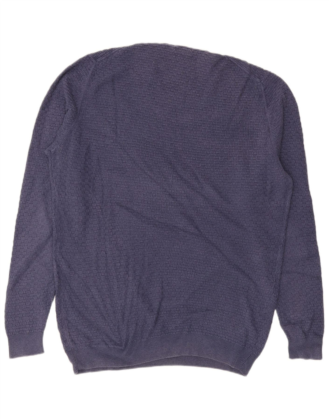 MASSIMO DUTTI Herre sweater med rund hals XL blå bomuld