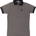 CONVERSE Mens Polo Shirt Large Navy Blue Pinstripe Cotton Vintage Converse and Second-Hand Converse from Messina Hembry 