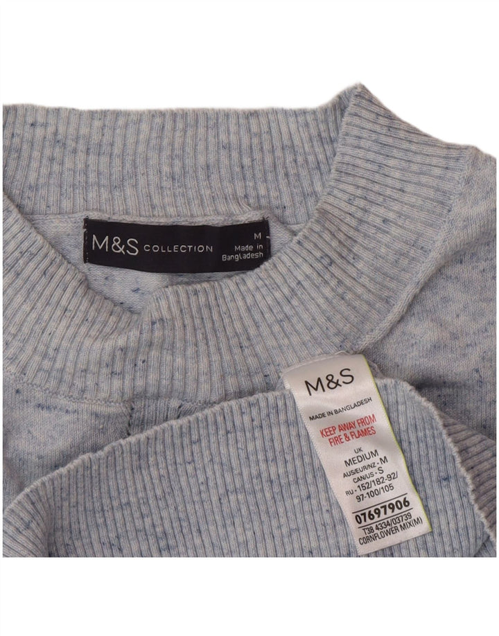 Marks & Spencer Dame sweater med rund hals DK 14 Medium Blue Flecked
