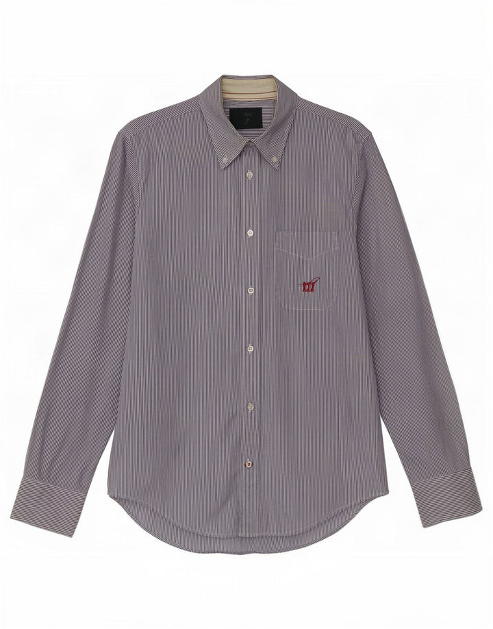 Henry Cottons Herreskjorte str. 39 Medium Blue Pinstripe Cotton
