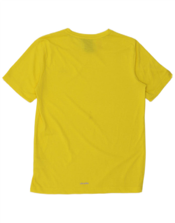 Adidas Boys Climalite T-Shirt Top 13-14 År Gul Polyester