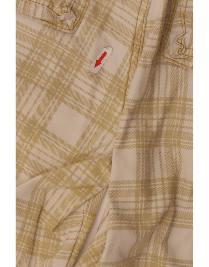 Vintage Herre Regular Cargo Shorts IT 48 Medium W34 Beige Plaid