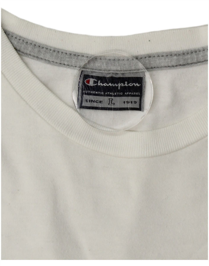 Champion Herre Grafisk T-Shirt Top Stor Hvid