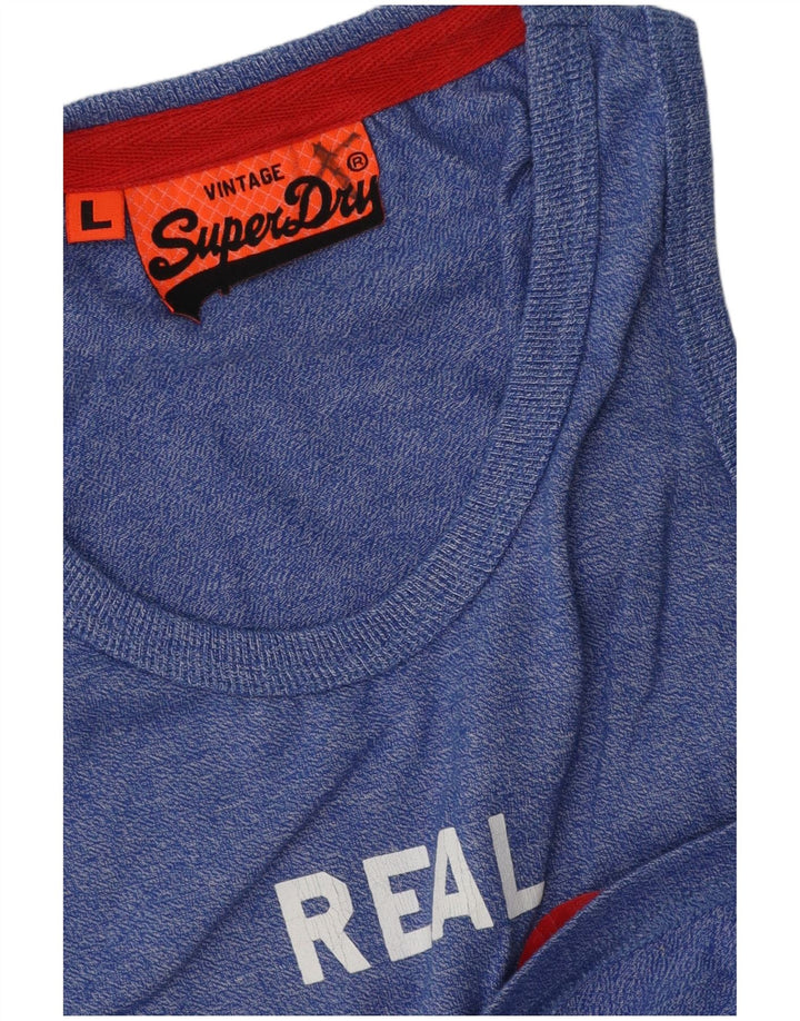Superdry Herre grafisk vest Top Stor Blå