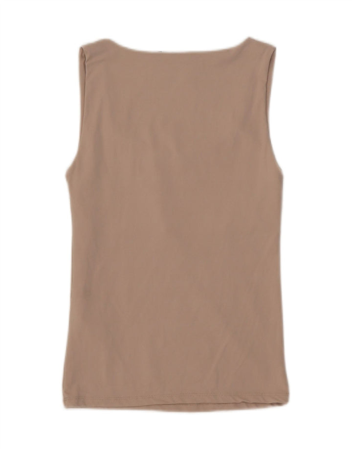 Zara Damevest Top UK 12 Medium Beige Polyamid