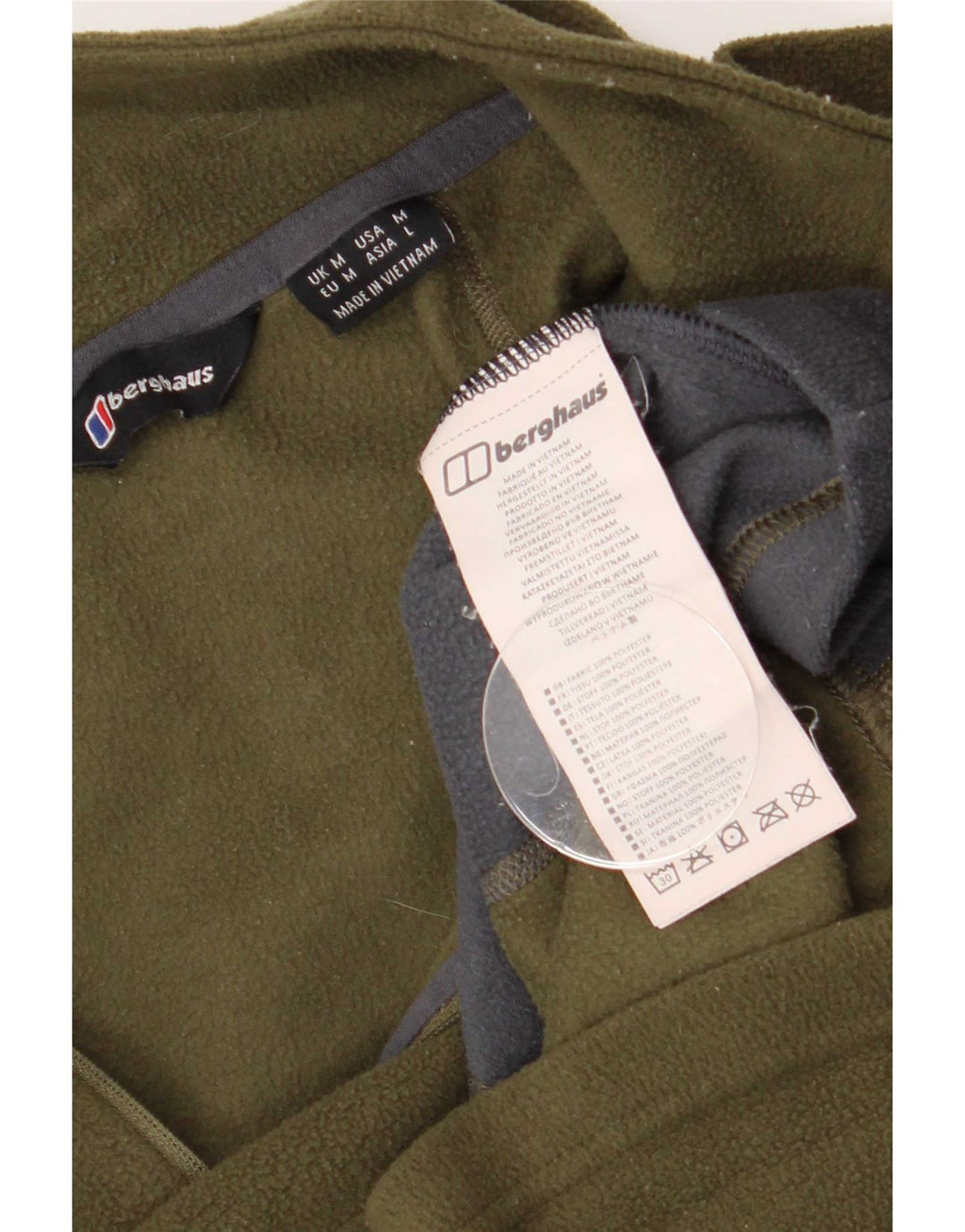 Berghaus Herre lynlås-hals Fleece Jumper Medium Khaki Colourblock Polyester