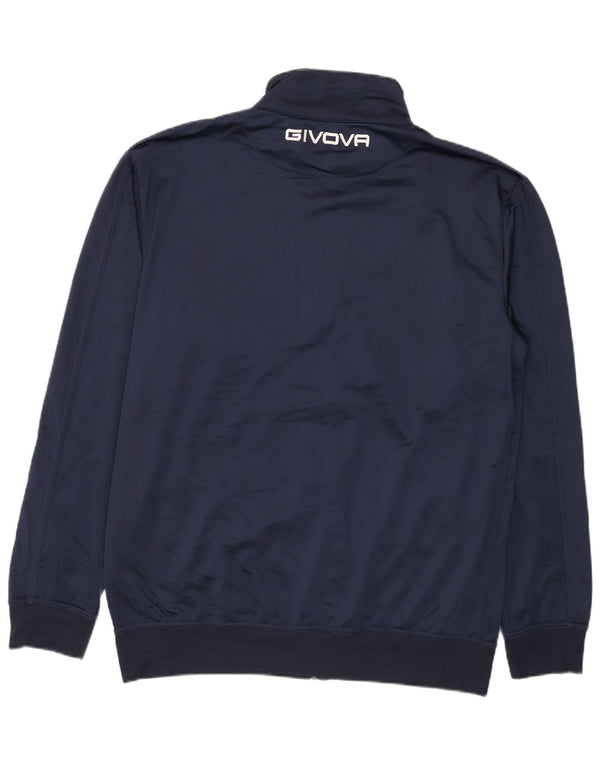 Givova Herre grafisk træningsdragt Topjakke 4XL Navy Blue Colourblock