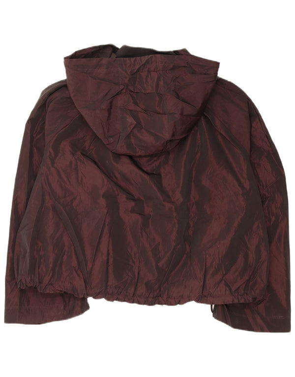 CALVIN KLEIN Oversized hættebomberjakke til kvinder DK 14 Medium Burgundy