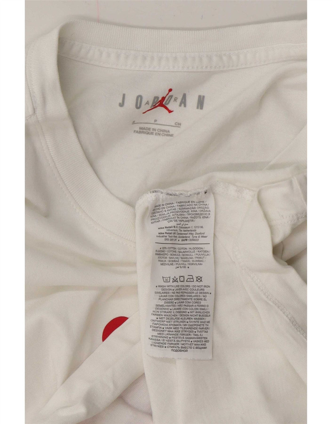 Jordan Herre grafisk T-shirt top lille hvid bomuld