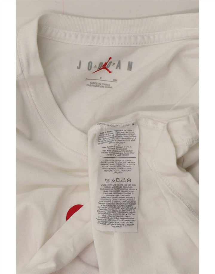Jordan Herre grafisk T-shirt top lille hvid bomuld