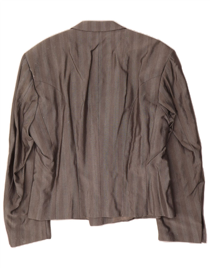 WILVORST Mens Double Breasted Blazer Jacket UK 36 Small Grey Striped Wool Vintage Wilvorst and Second-Hand Wilvorst from Messina Hembry 