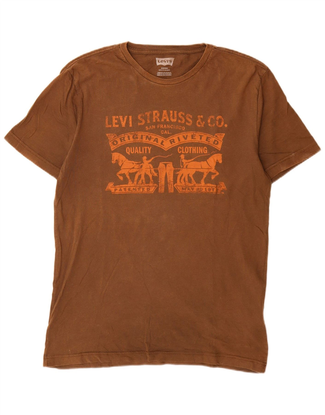 Levi's Herre grafisk T-shirt top mellem brun bomuld