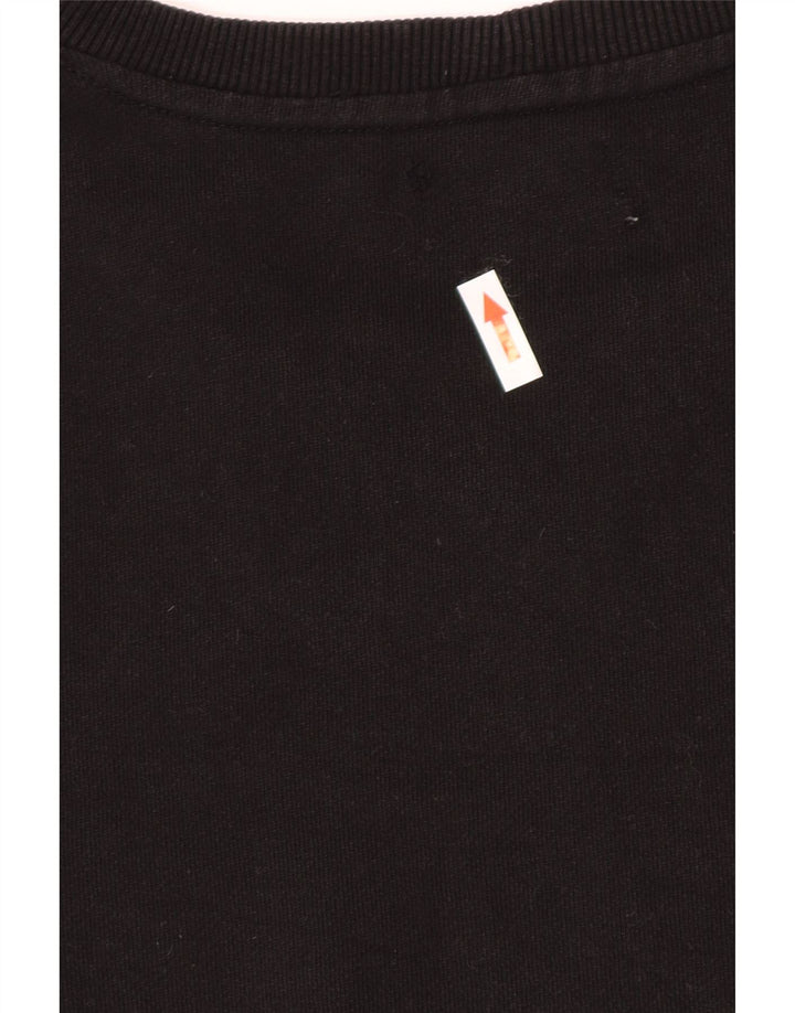Zara Herre Sweatshirt Jumper Stor Sort Bomuld