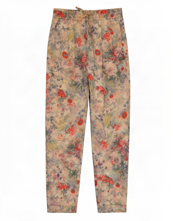 Zara koniske Chinobukser til kvinder XS W24 L27 Flerfarvet blomster