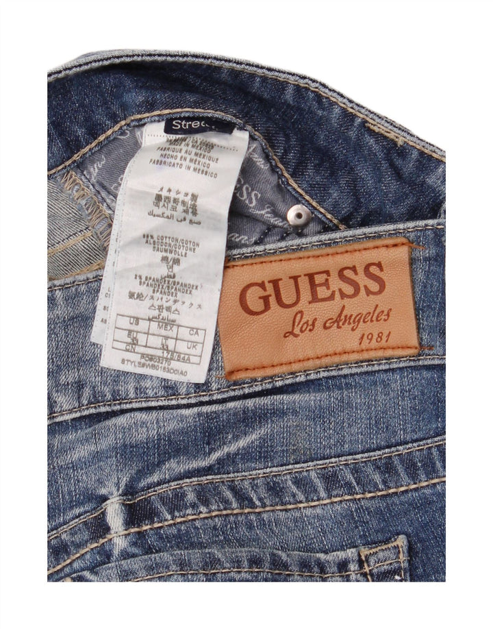 Guess Stretch Slim Jeans til mænd W33 L32 blå bomuld
