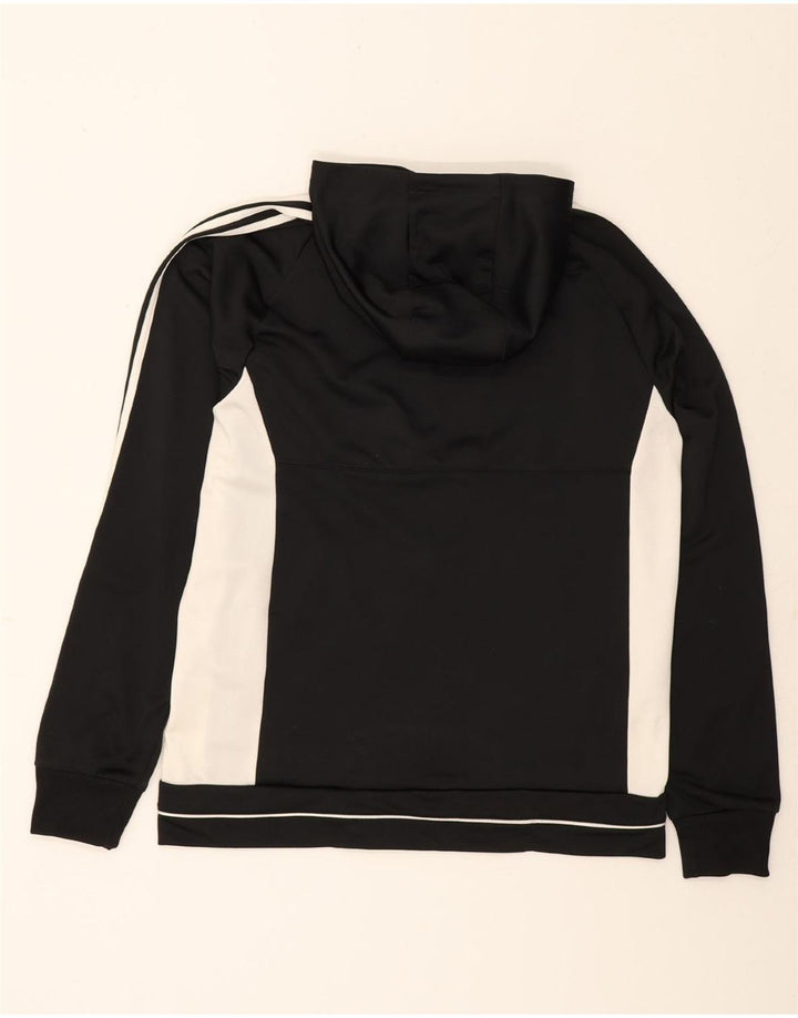ADIDAS Mens Zip Hoodie Sweater Medium Black Colourblock Polyester Vintage Adidas and Second-Hand Adidas from Messina Hembry 