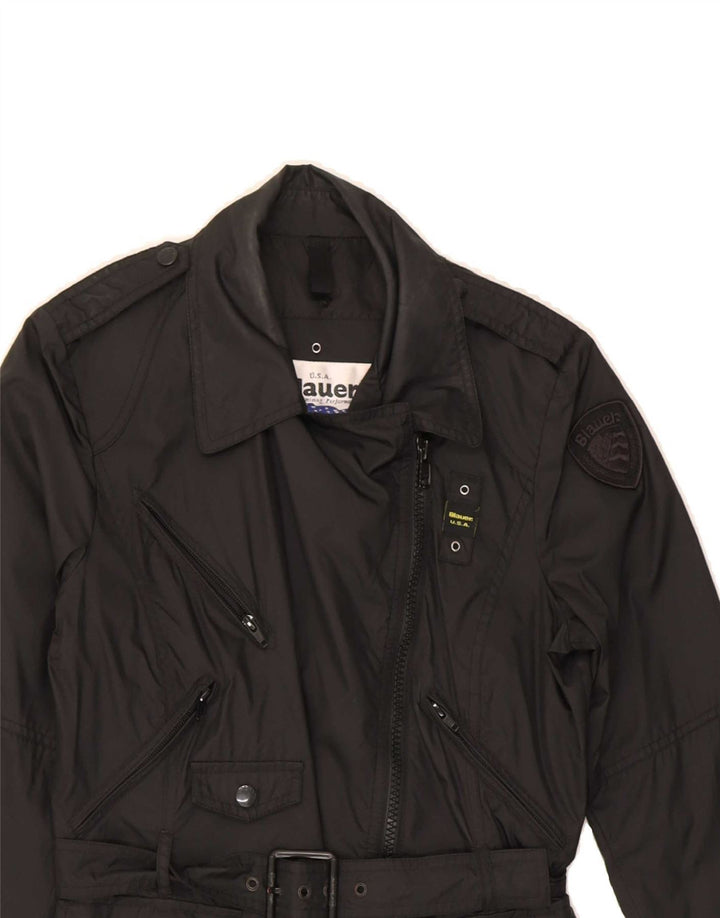 BLAUER Womens Biker Jacket UK 16 Large Black Polyamide Vintage Blauer and Second-Hand Blauer from Messina Hembry 