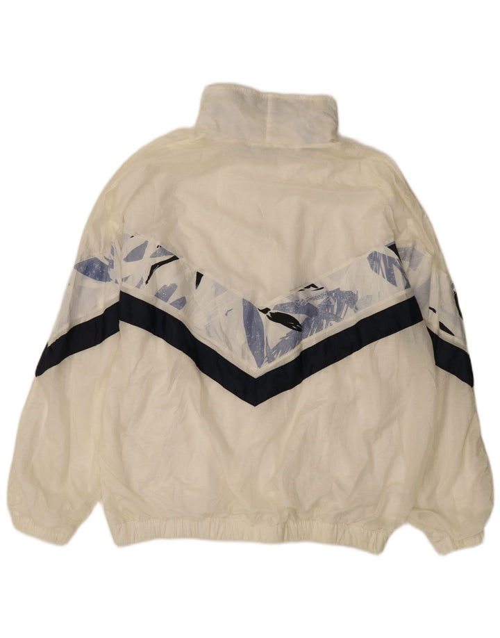 Vintage træningsdragt til mænd, topjakke IT 56 XL Hvid Colourblock