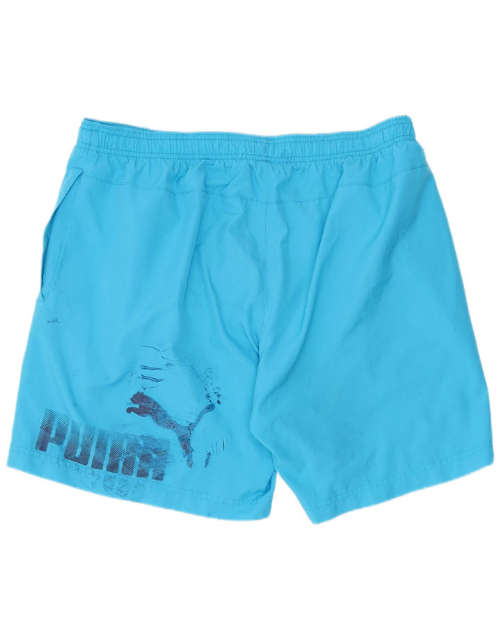 Puma Herre grafiske badeshorts store blå polyester