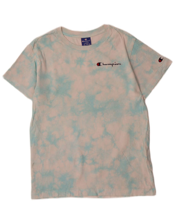 Champion Boys Graphic T-Shirt Top 11-12 Years Large White Tie Dye Cotton