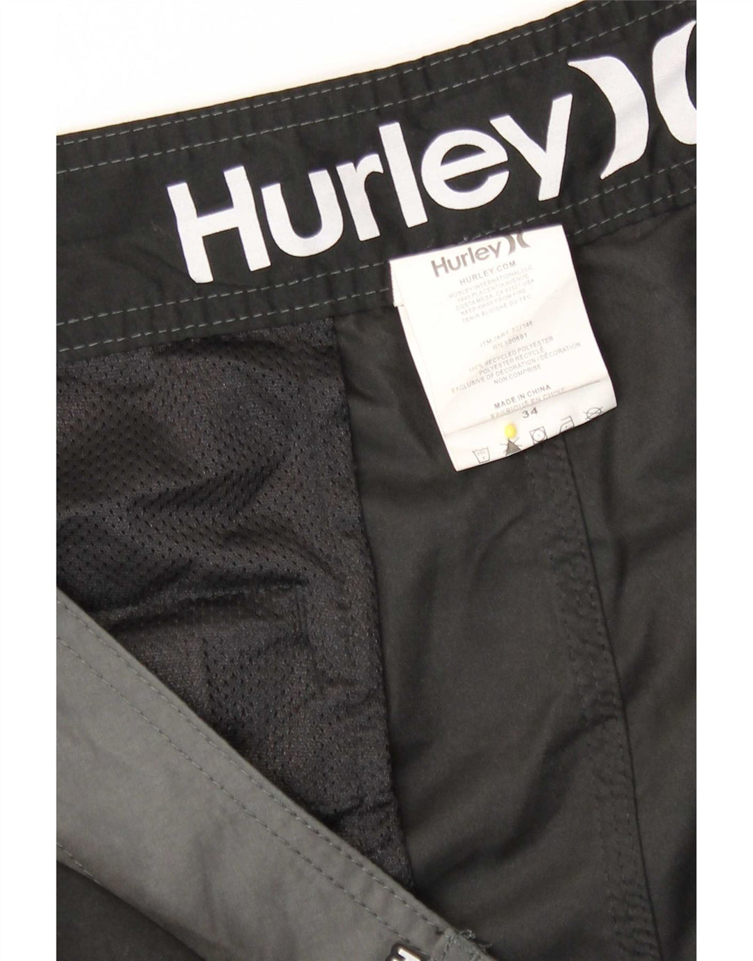 Hurley Badeshorts til mænd Large Black Colourblock Polyester
