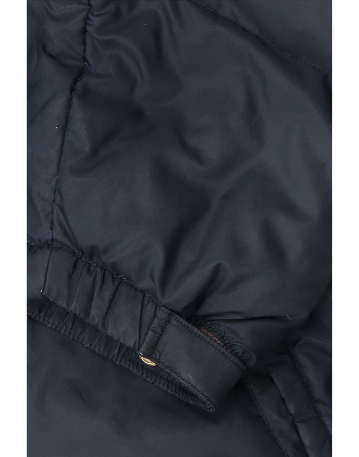DIADORA Mens Hooded Padded Jacket UK 38 Medium Navy Blue Nylon Vintage Diadora and Second-Hand Diadora from Messina Hembry 
