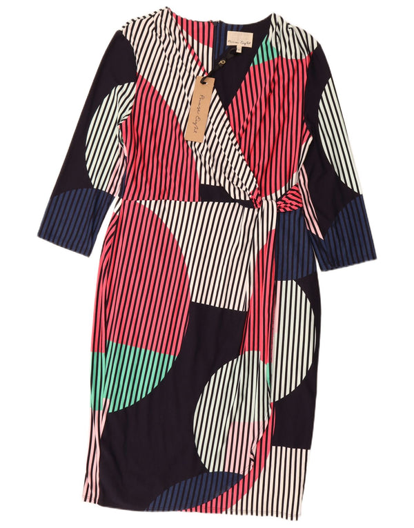 Phase Eight Womens Sheath Dress UK 16 Large Multicolored Geometric