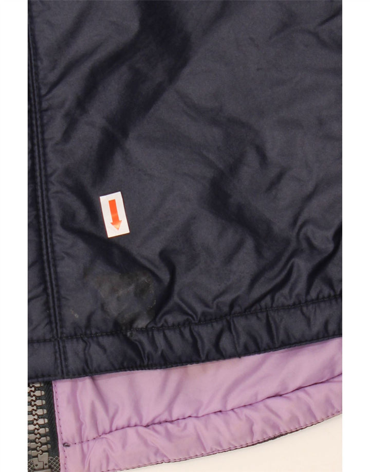 Belfe polstret jakke til kvinder UK 10 Small Navy Blue Colourblock