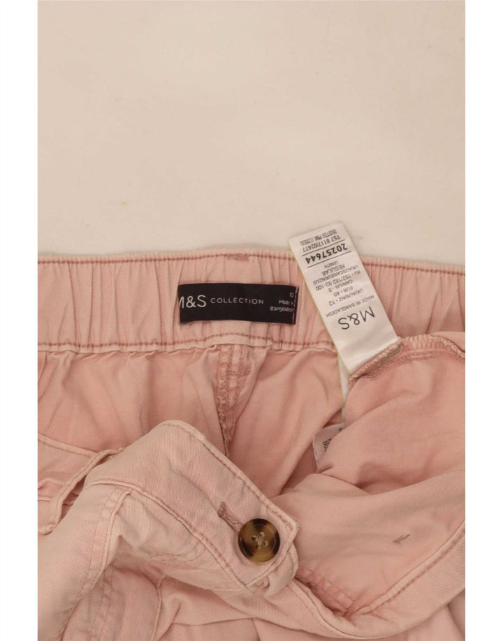 Marks & Spencer Dame Crop Cargo Bukser UK 12 Medium W30 L26 Pink