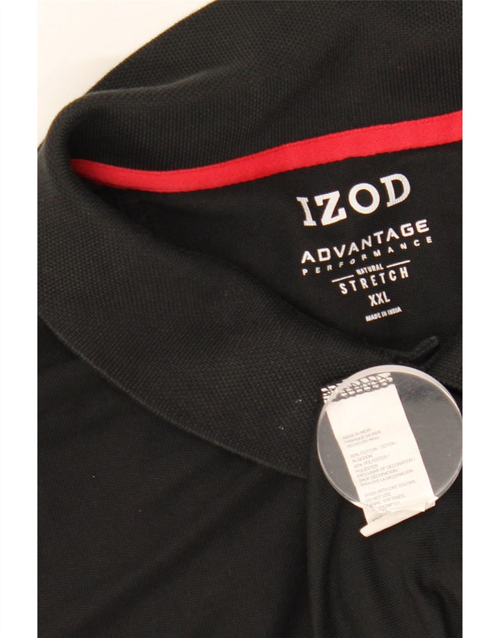 IZOD Poloskjorte til mænd 2XL sort bomuld