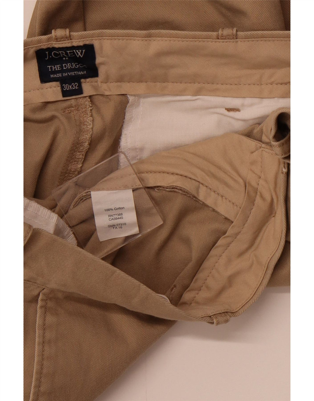 J. CREW Herre The Driggs Slim Chino Bukser W30 L32 Beige Bomuld